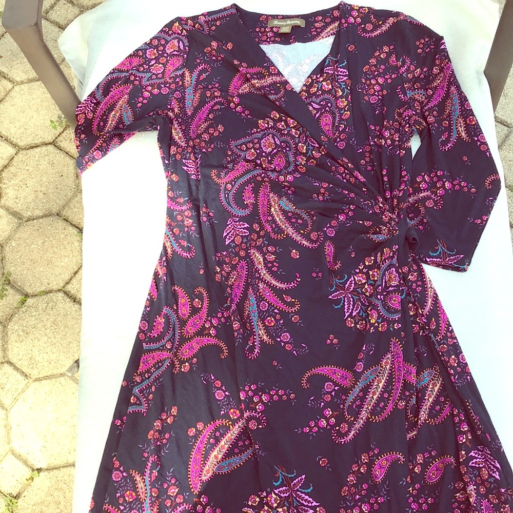 Tommy Bahama Faux Wrap Paisley Dress